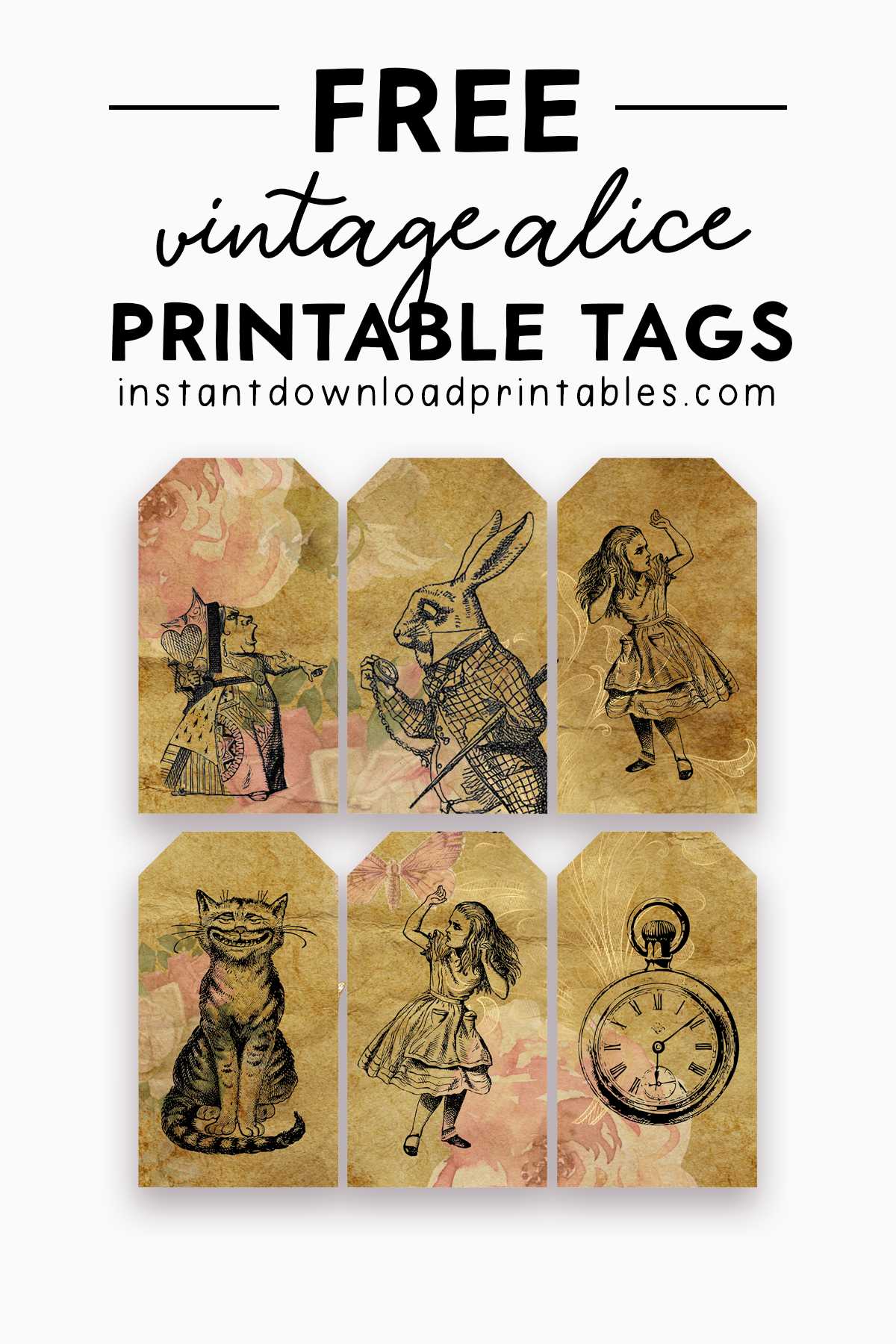alice in wonderland pictures printables