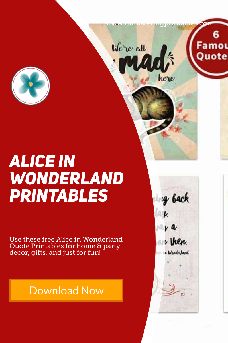 Alice In Wonderland Printables Ministering Printables
