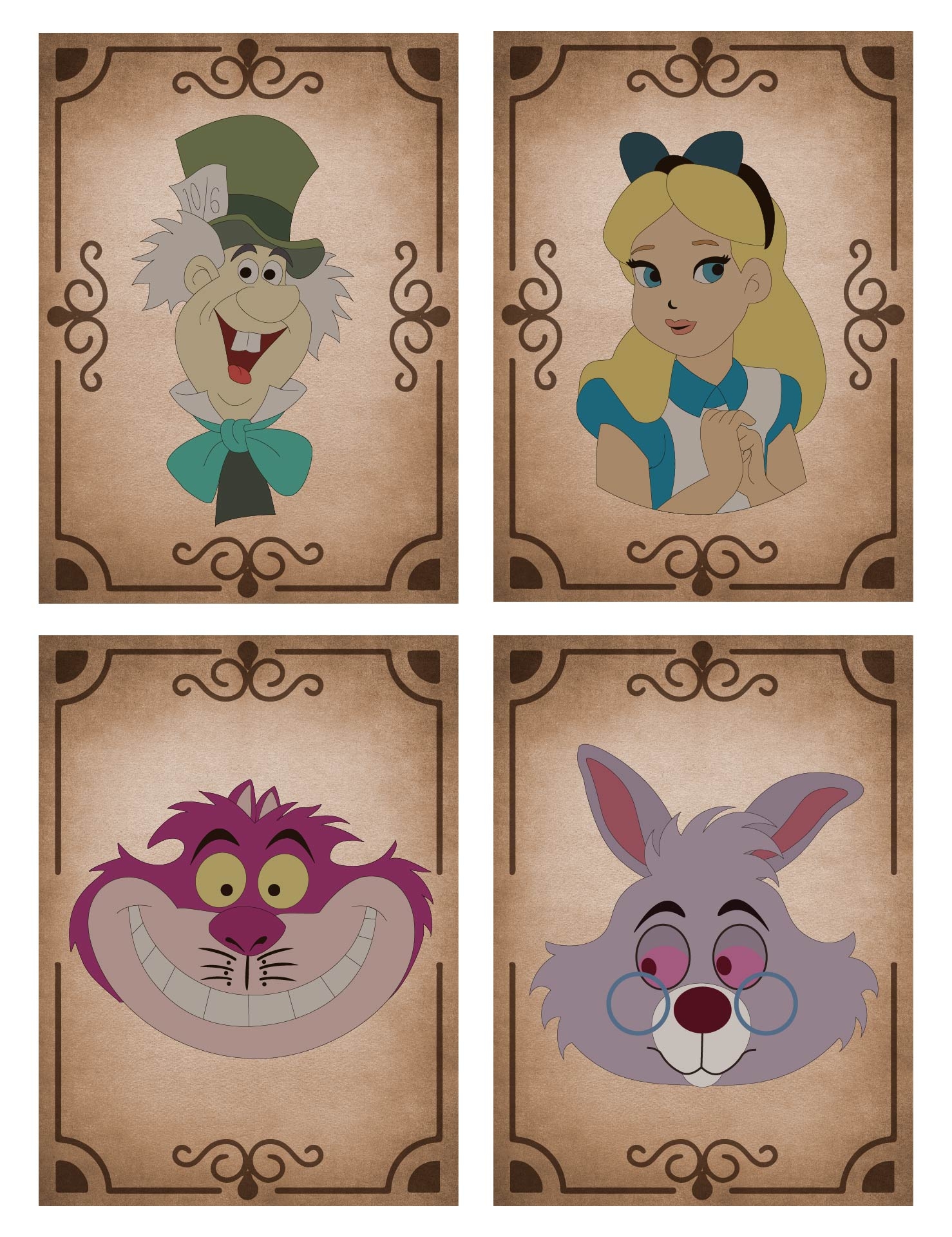 alice in wonderland printable pictures
