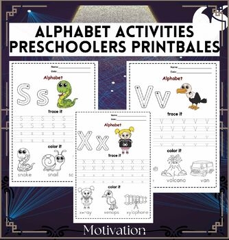 Alphabet Activities Preschoolers 39 Printables 25 Wallpapers TPT