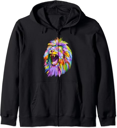 Amazon Colorful Lion Awesome Cute And Beautiful Colorful Lion Zip 