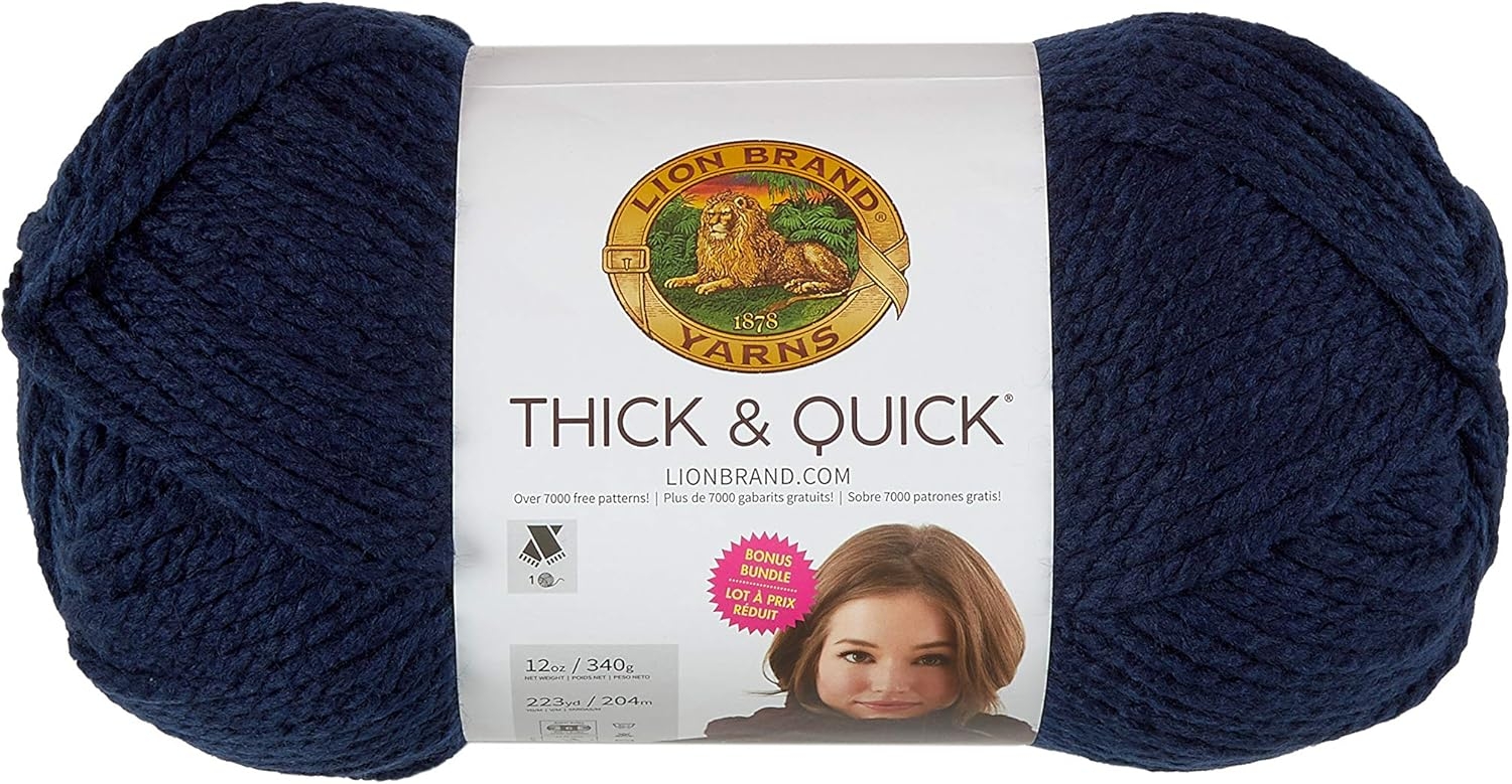 Amazon Lion Brand Thick Quick Bonus Bundle Yarn Navy