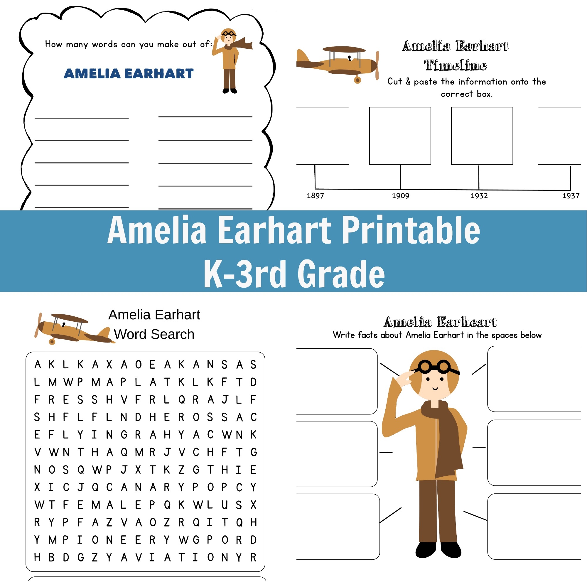 Amelia Earhart Free Worksheets Printable Printable Worksheets