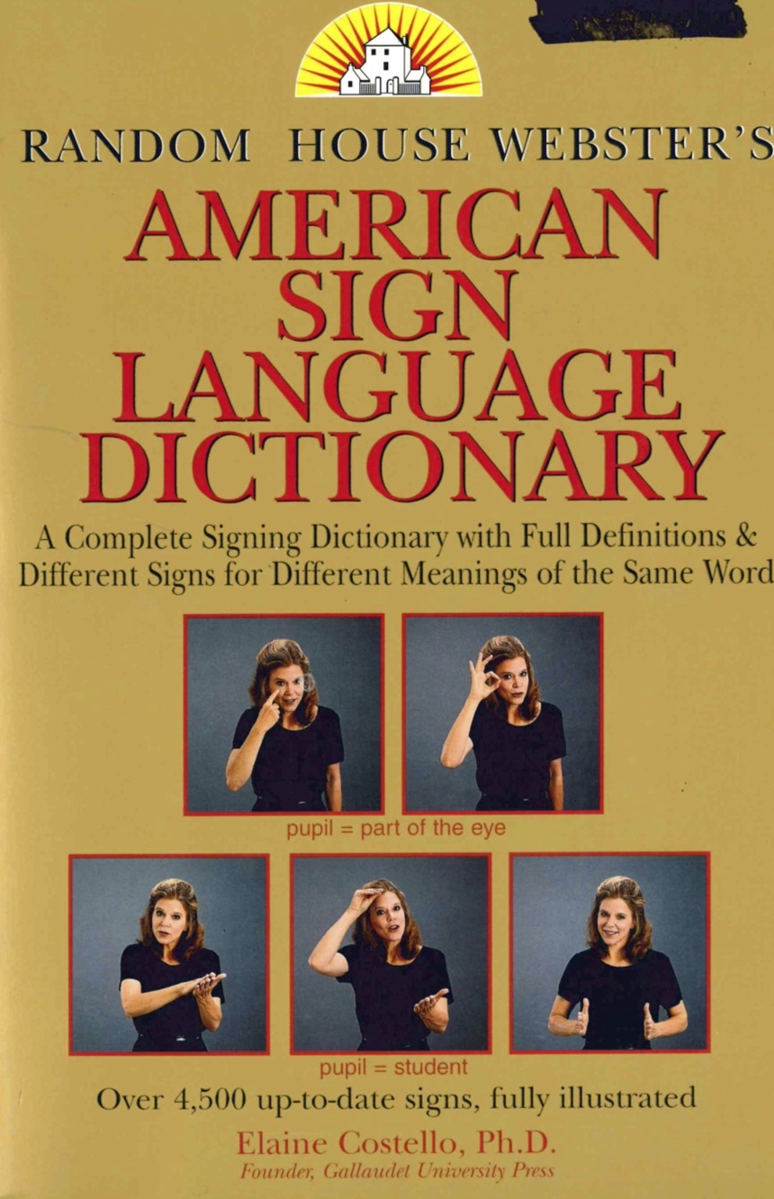 American Sign Language Dictionary The Council For The Deaf And Hard 