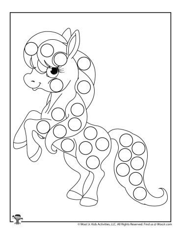 Animal Dot Marker Coloring Pages Woo Jr Kids Activities Children 