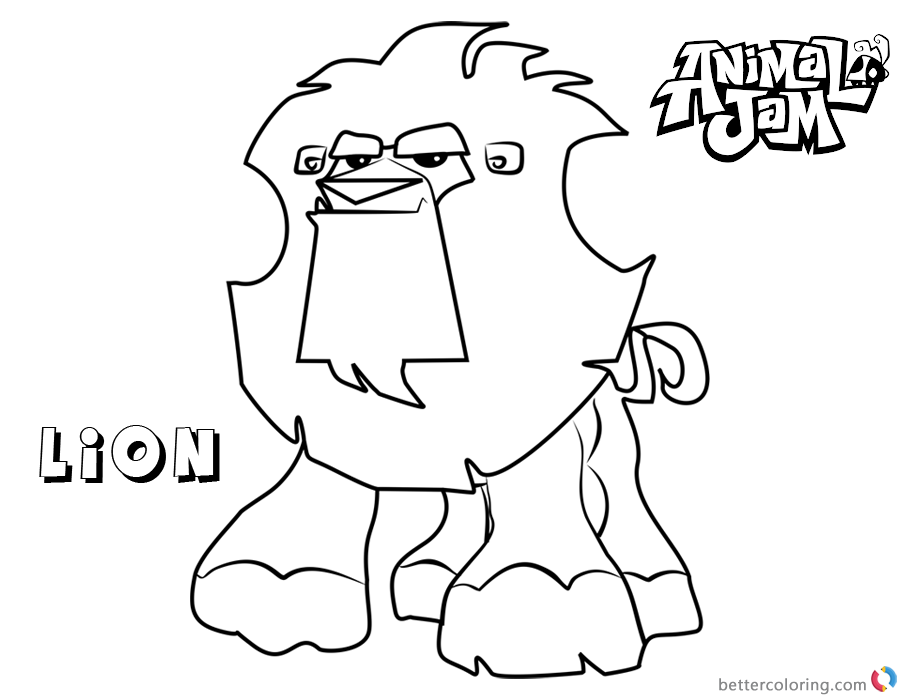 Animal Jam Coloring Pages Lion Free Printable Coloring Pages