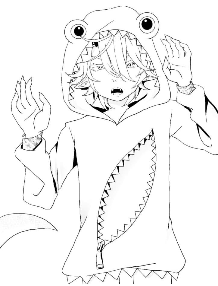Anime Boy Printable Coloring Page Free Printable Coloring Pages For Kids