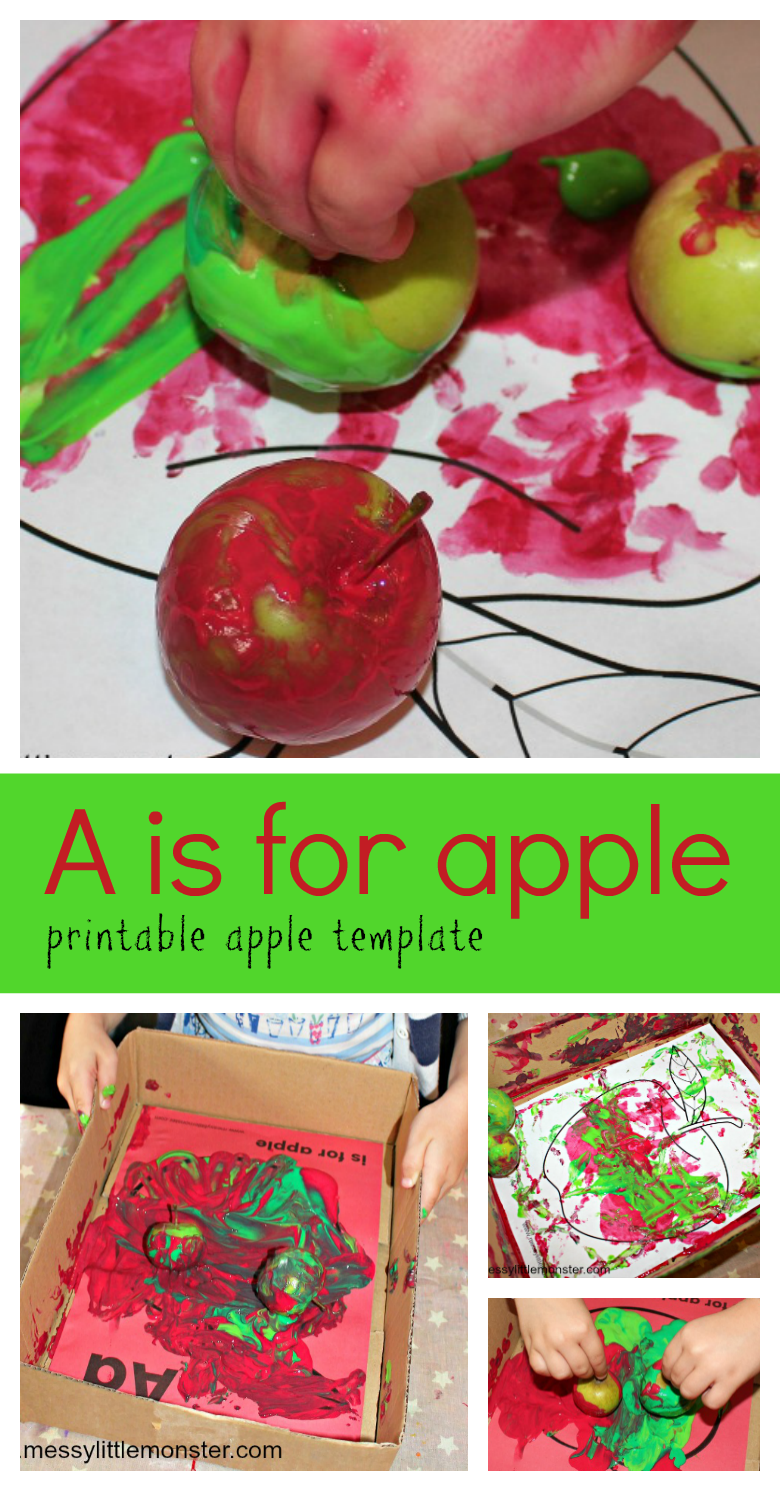 Apple Theme Art Activity For Preschoolers apple Printable Included 