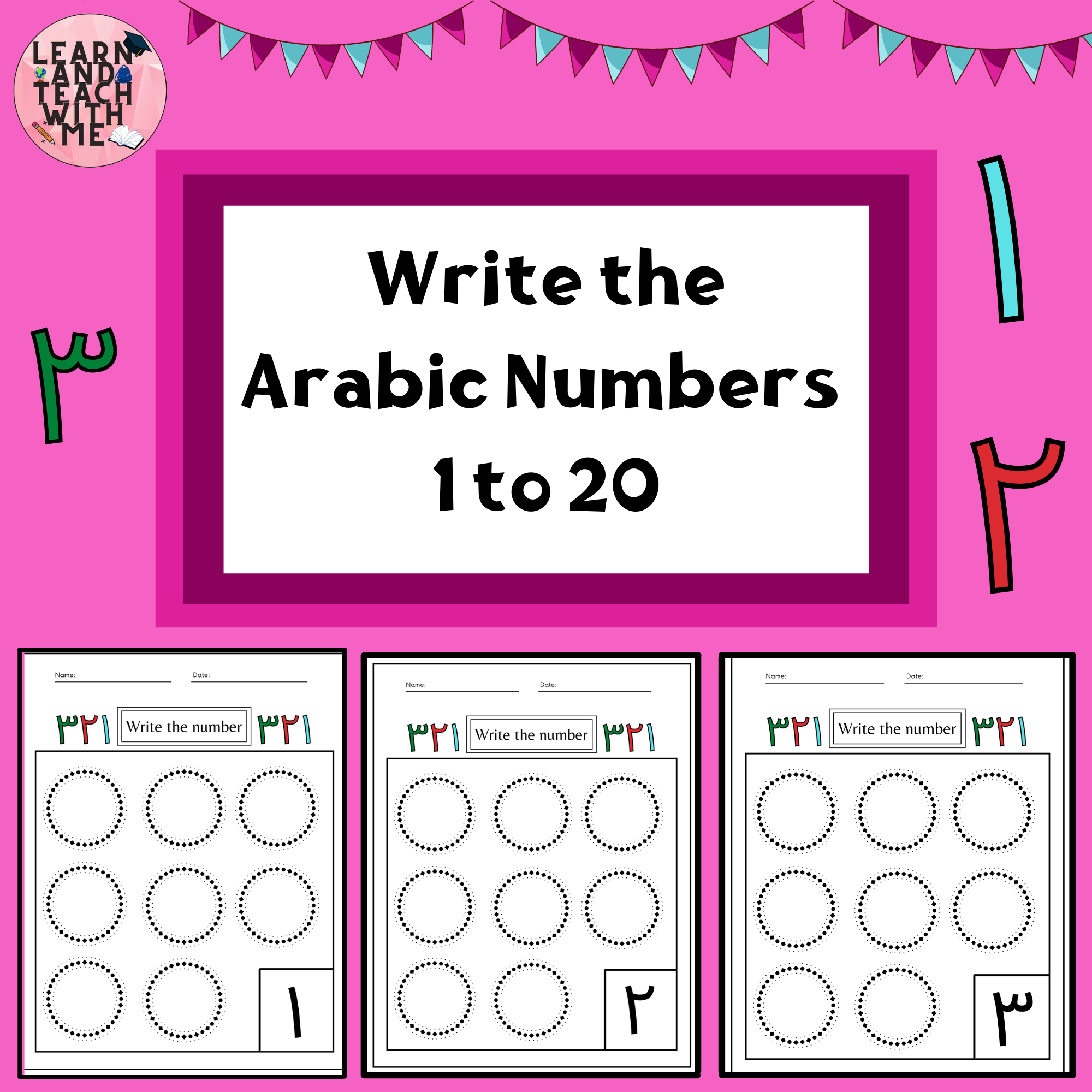 Arabic Numbers Worksheet