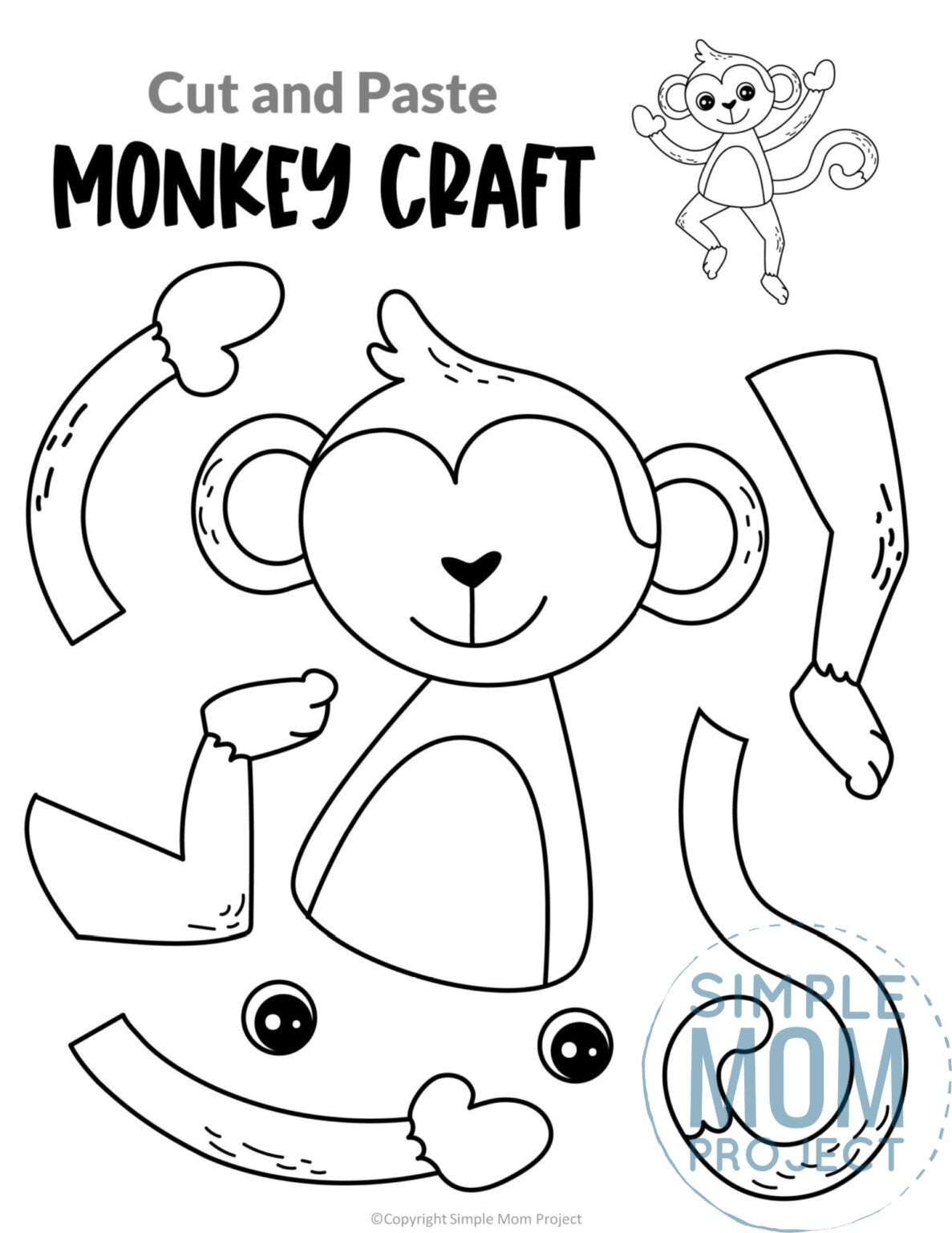 printable monkey pictures