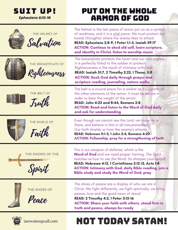armor of god printable activities