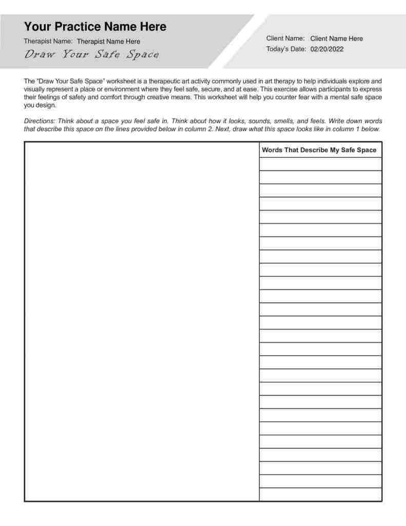 art therapy worksheets printable mental health games and activities