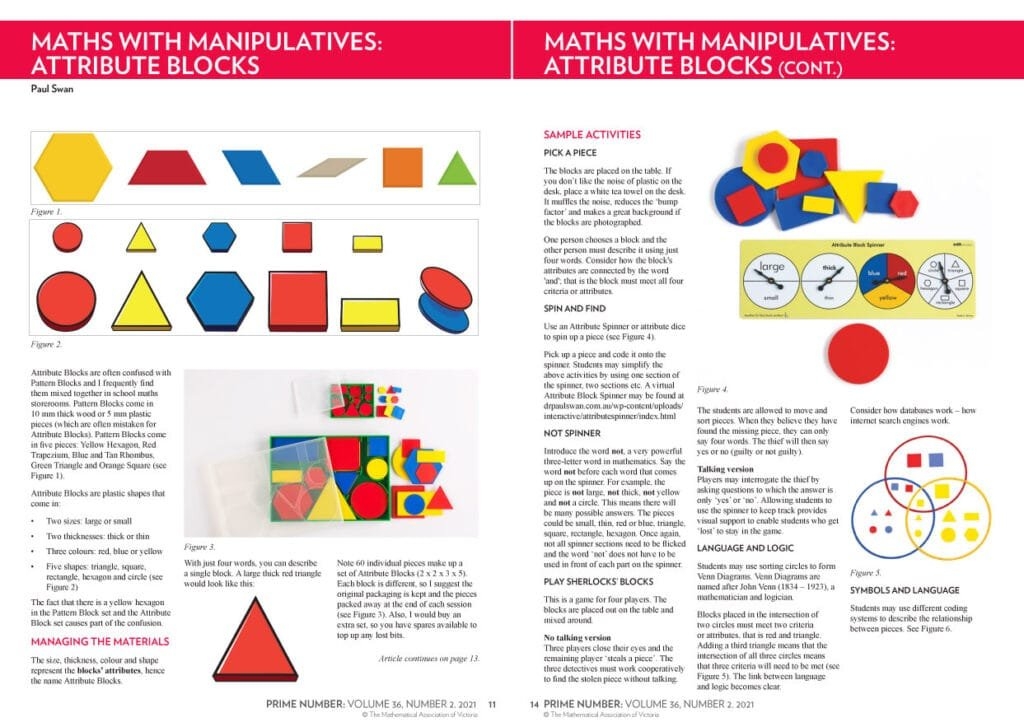 Attribute Blocks Maths Materials