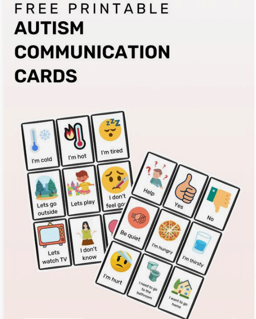 Autism Communication Cards Free Printable Goally Worksheets Library