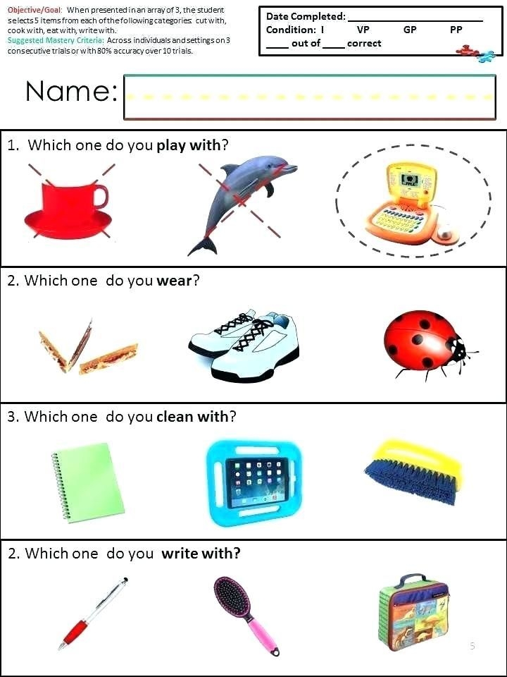 Autism Printable Speech Therapy Activities