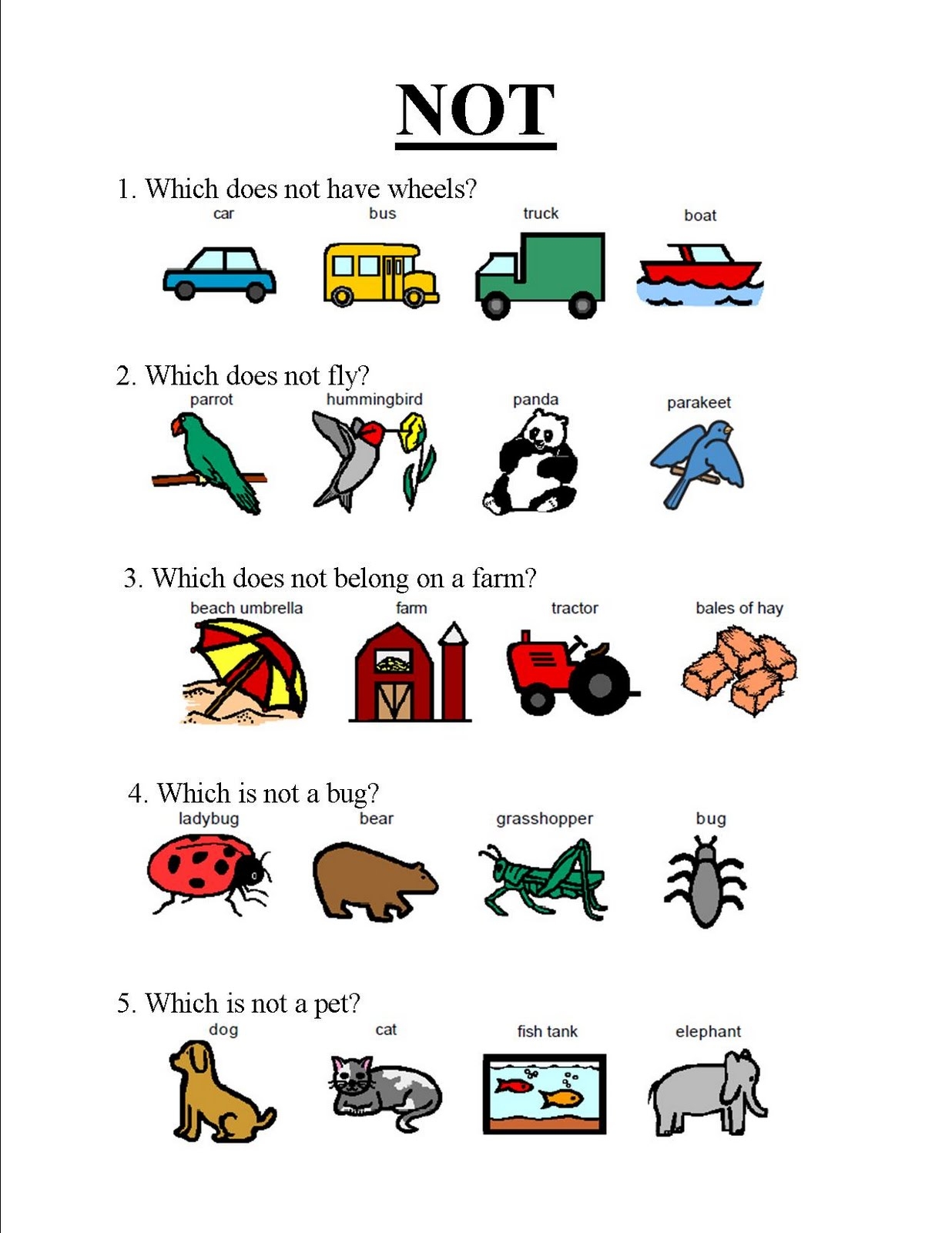 Autism Printable Speech Therapy Activities