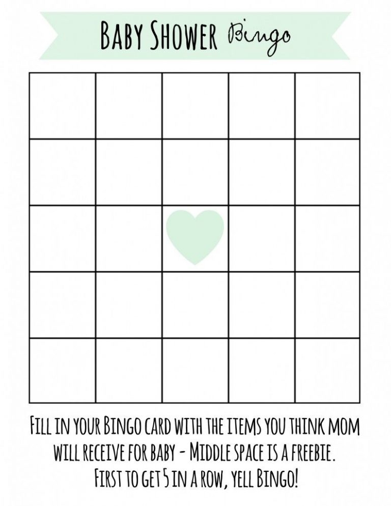 Baby Bingo Sheet Tomope zaribanks co Printable Bingo Cards
