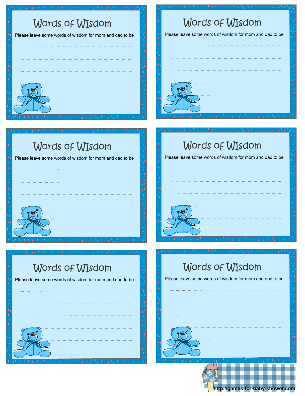Baby Shower Advice Cards Free Printable Baby Shower Advice Cards Hot