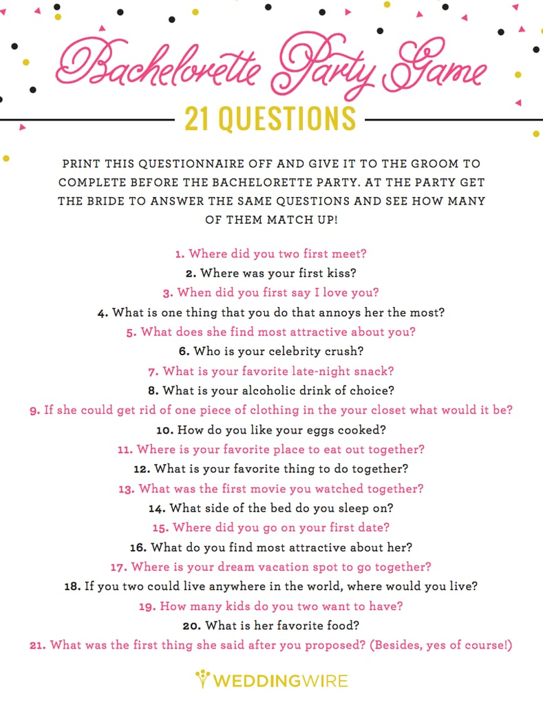 Bachelorette Party Games Free Printable Printable Templates Free