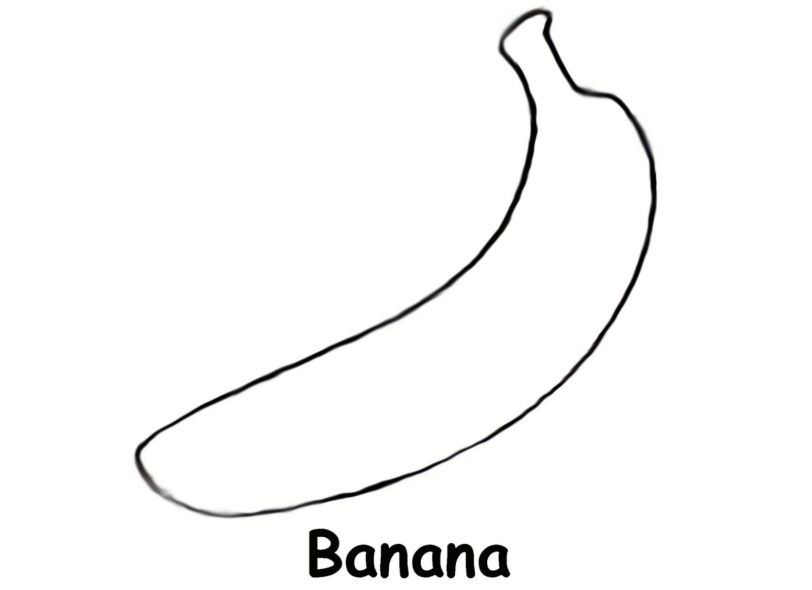 printable picture of a banana