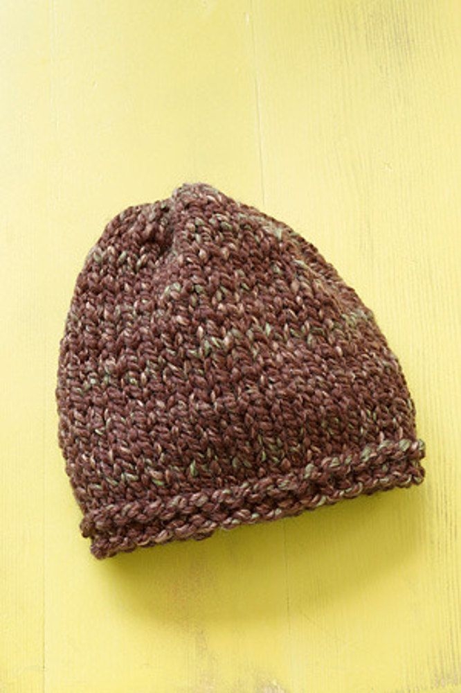 Basic Hat In Lion Brand Wool Ease Thick Quick L0410AD Knitting 