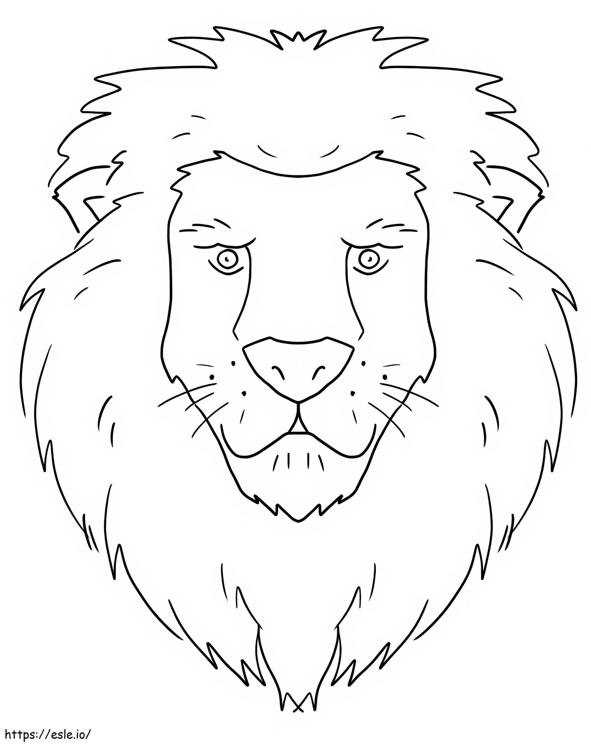 lion face coloring page