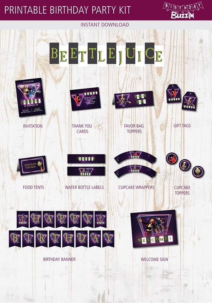 Beetlejuice Printable Party Kit Birthday Buzzin
