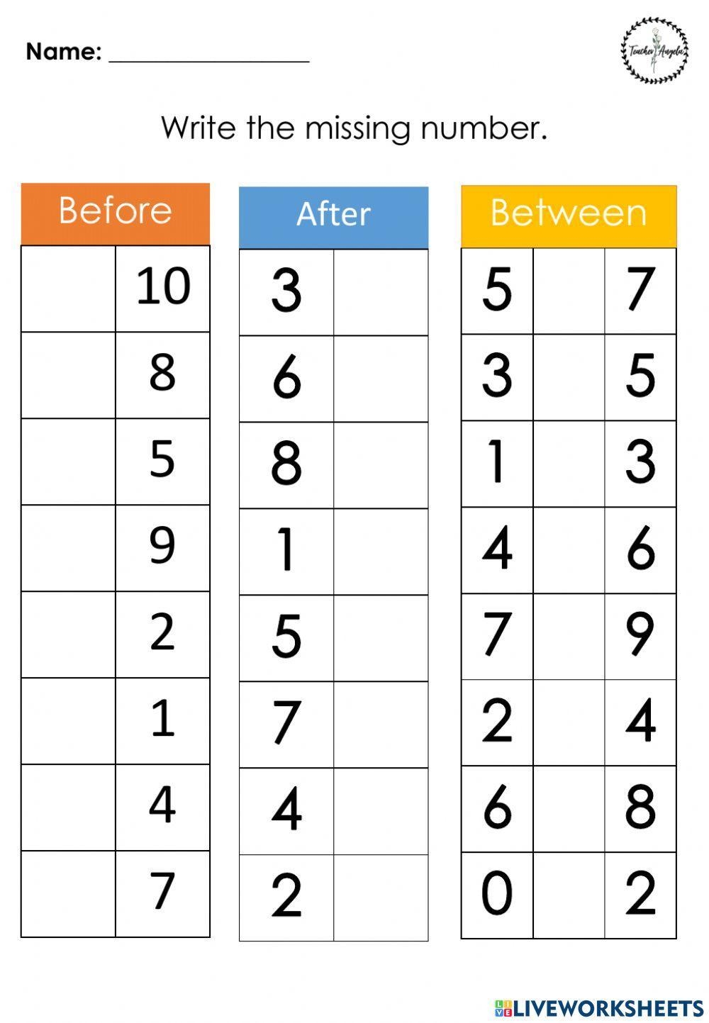 Before Or After Worksheets 15 Worksheets Worksheets Library