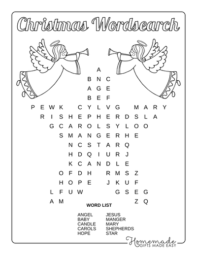 Best Free Printable Christmas Word Search Puzzles For Kids Worksheets 