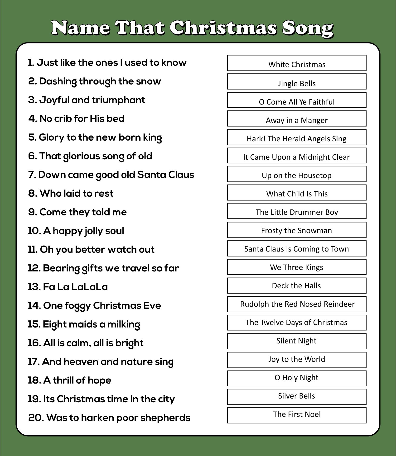 Best Printable Christmas Trivia Quizzes Printablee Hot Sex Picture