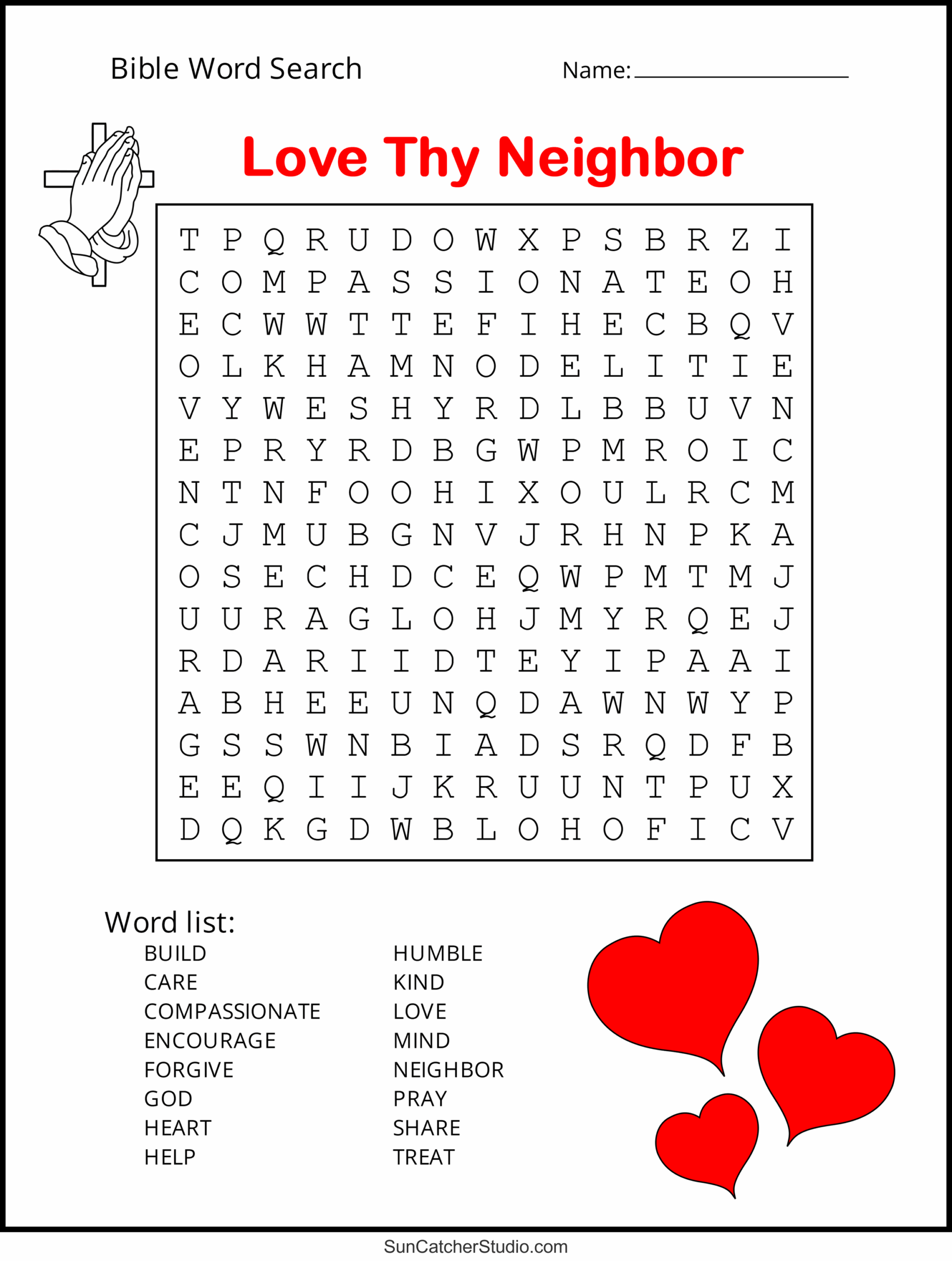 Bible Word Search Free Printable Christian Puzzles 40 OFF