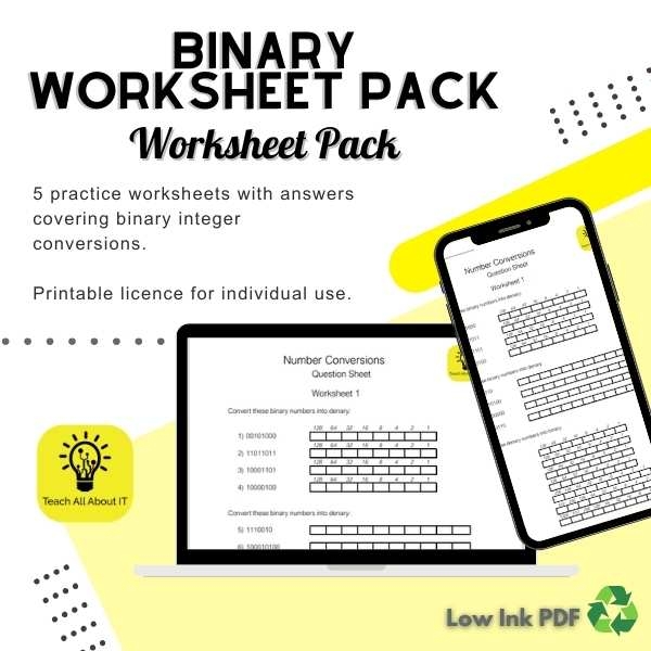 Binary Numbers Worksheet Pack Worksheets Library