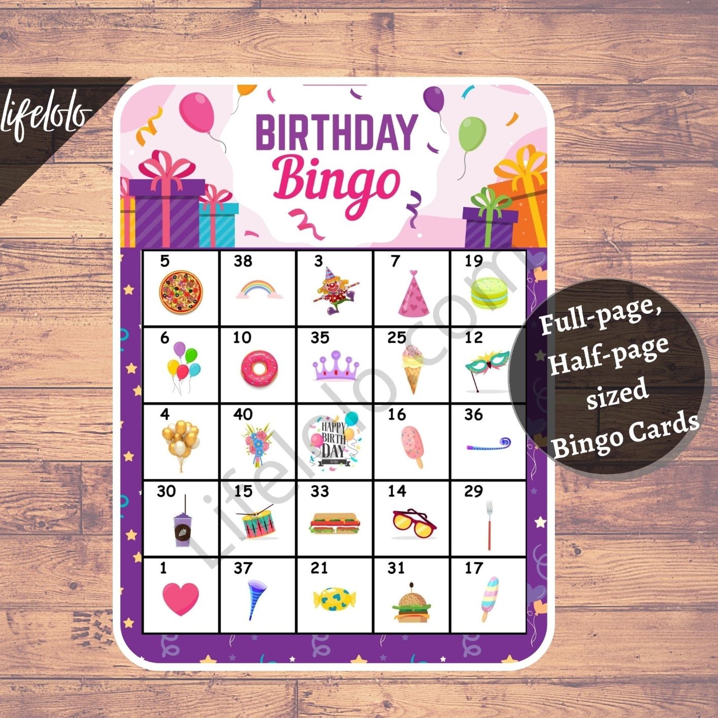 Birthday Bingo Printable Printable Word Searches