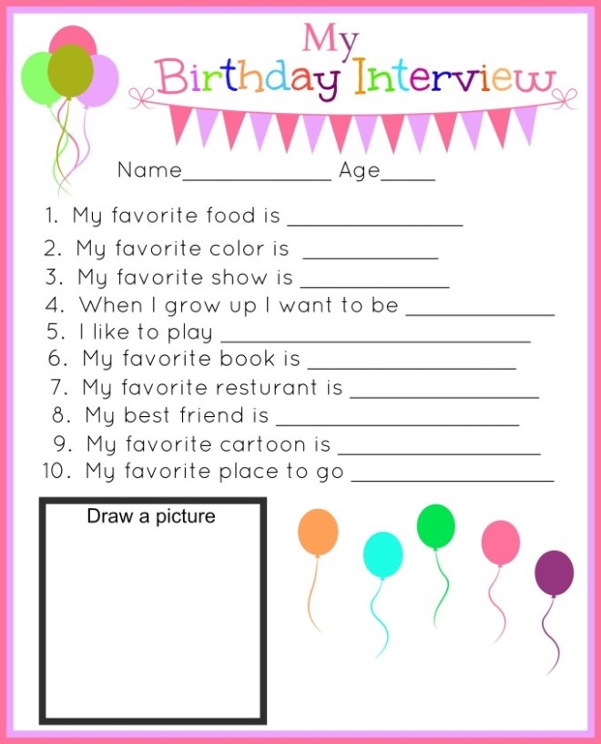 Birthday Interview Printables Capturing Joy With Kristen Duke