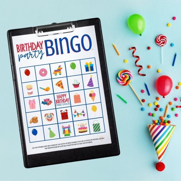 Birthday Party Bingo Free Printable Game Saboreie As Apostas Intensas