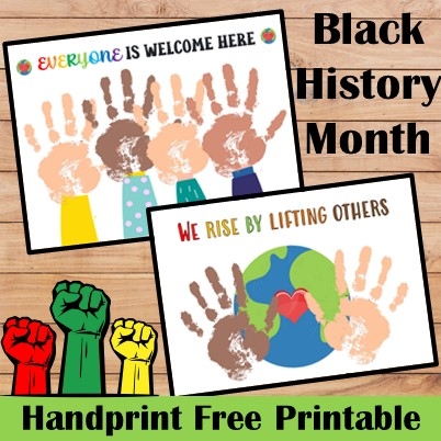 Black History Month Handprint Craft FREE Printable Worksheets Library