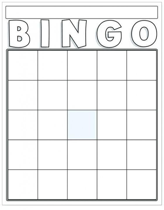 Blank Bingo Card Template Microsoft Word