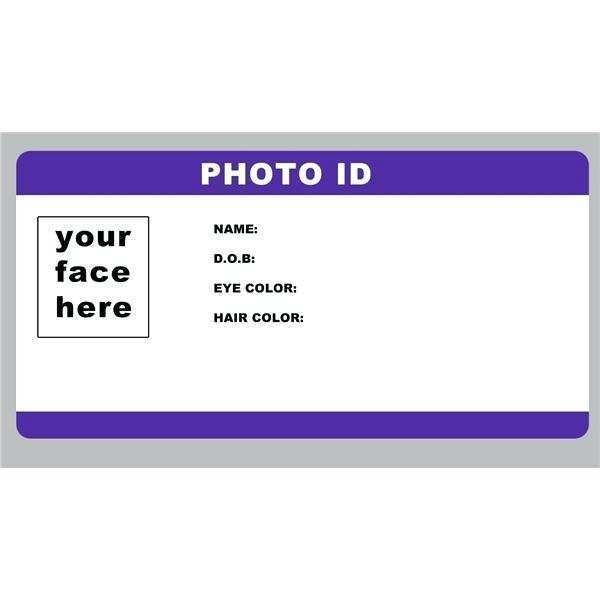 Blank Identification Card Template