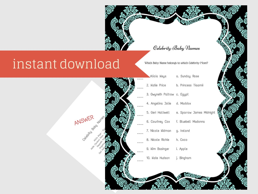 free printable celebrity baby games
