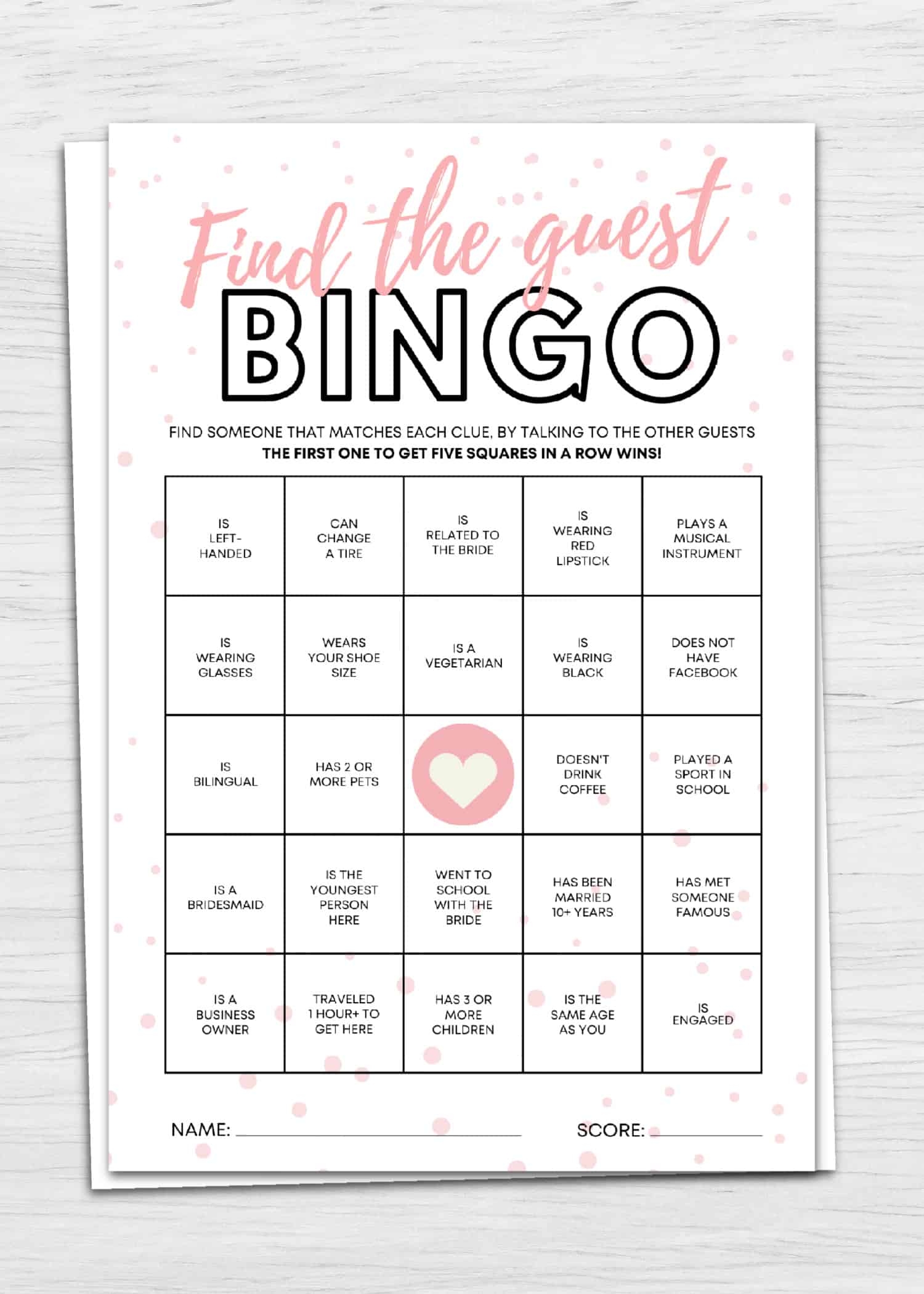 Bridal Shower Bingo Games Free Printables At Gregorio Roberts Blog