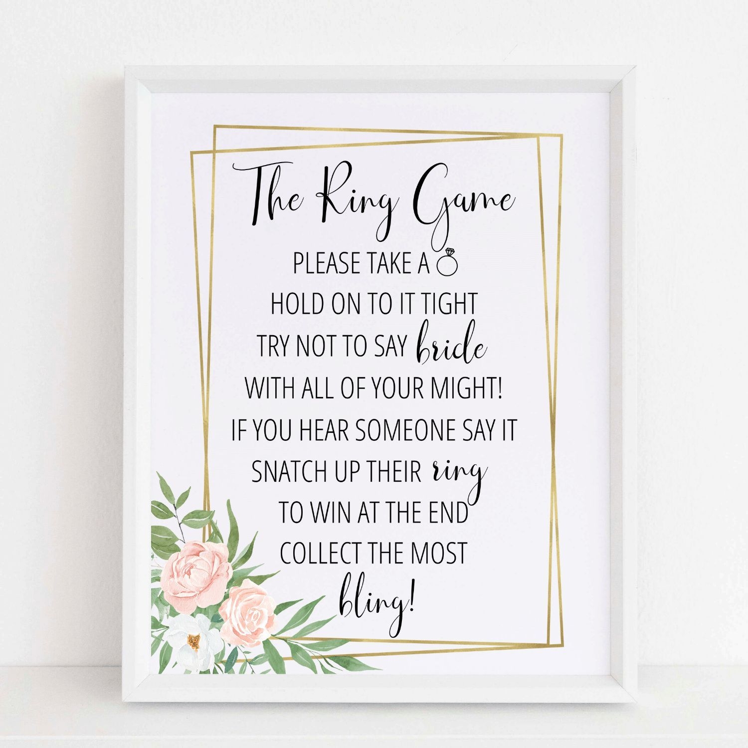 Bridal Shower Game Printables Bridal Shower Ring Game Free Printable 