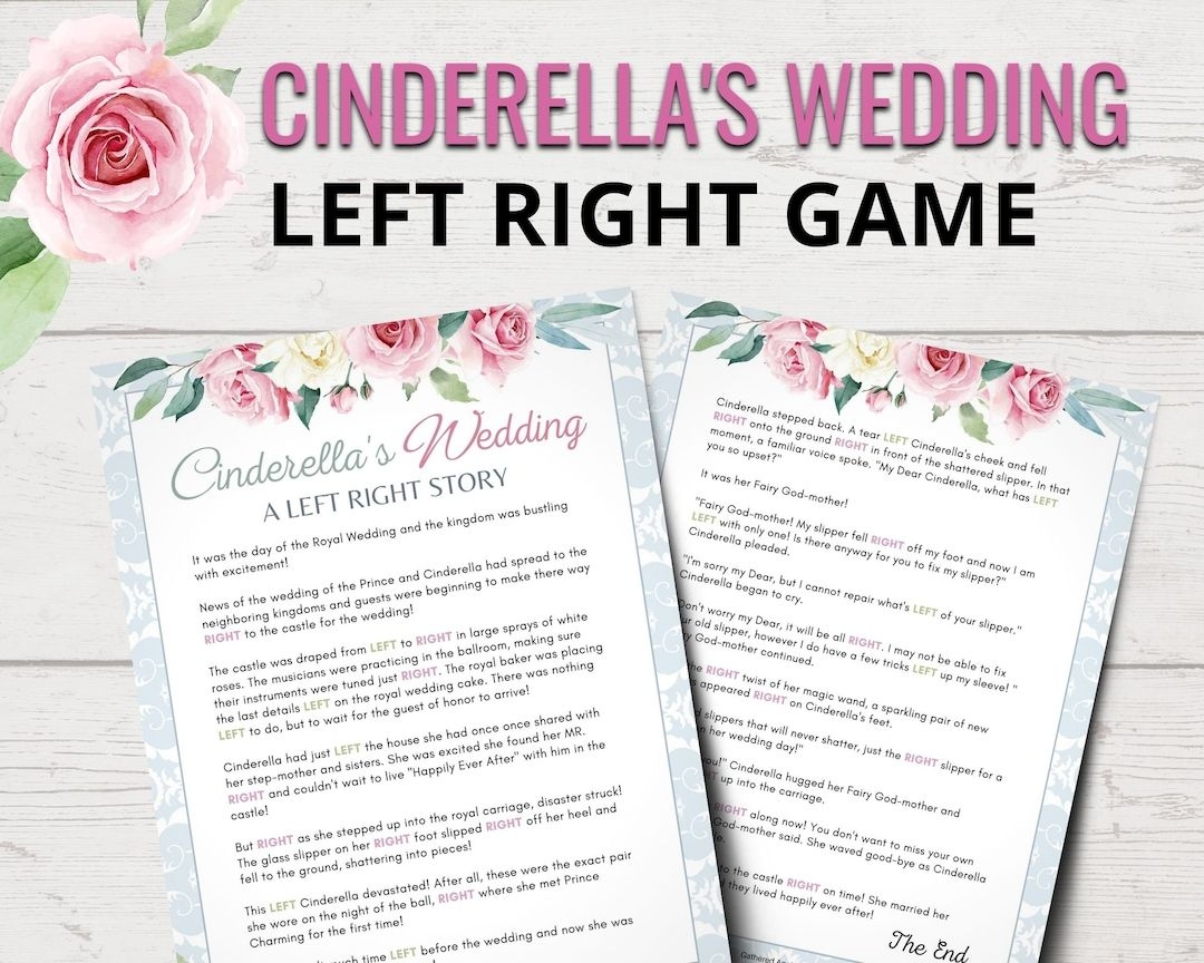 Bridal Shower Left Right Game Bridal Shower Pass The Gift Story Bridal