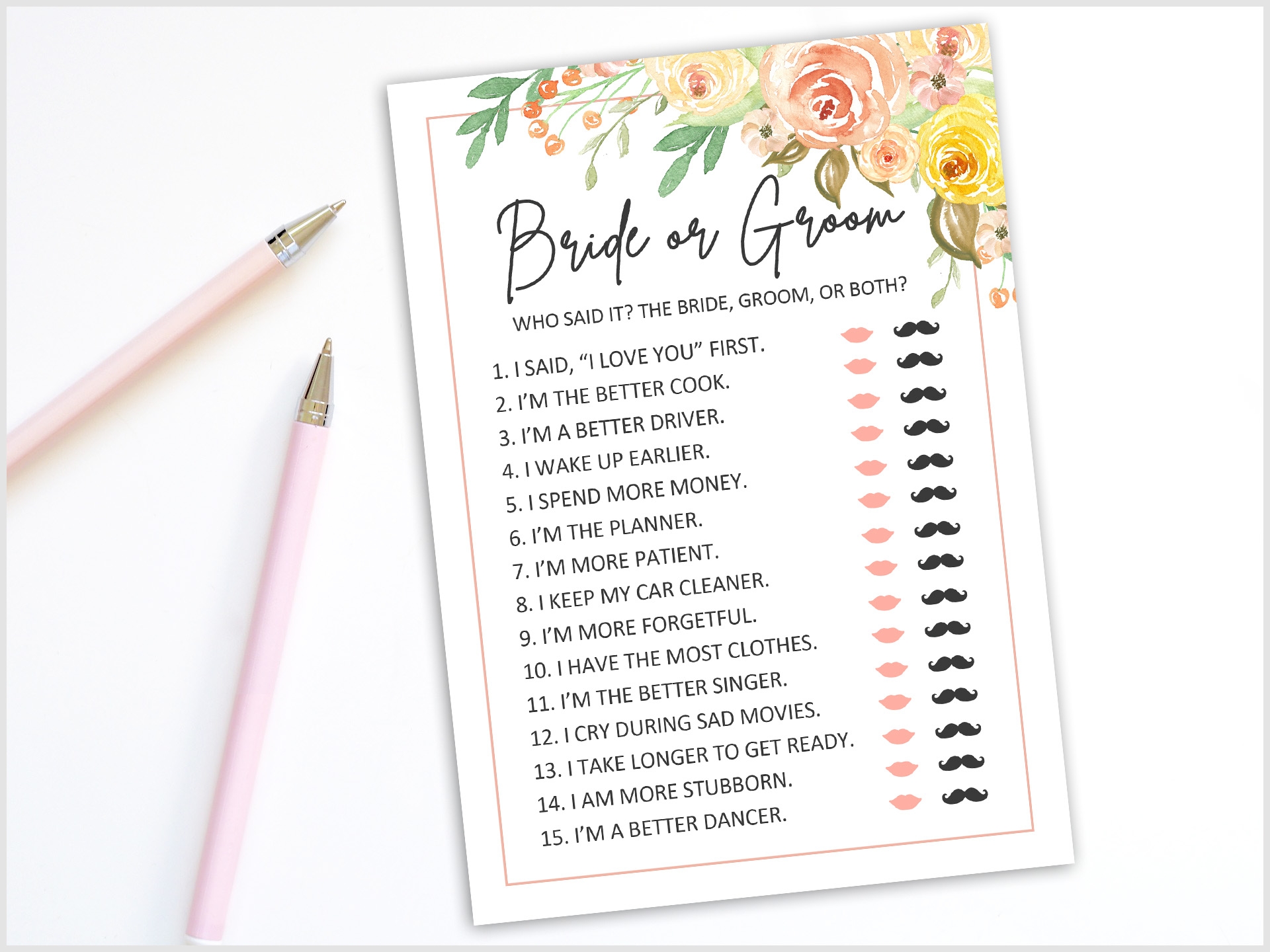 Bride Or Groom Who Said It Bridal Shower Game Bridespree