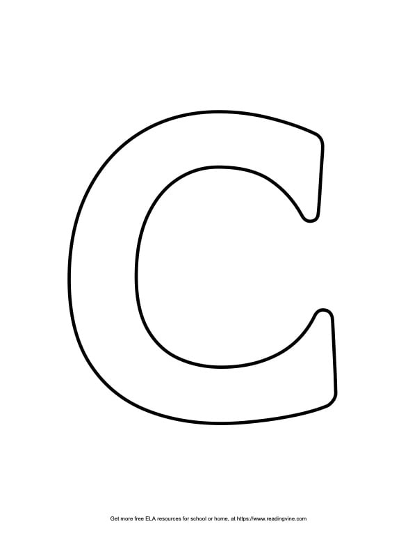 Bubble Letter C 19 Free Printable Styles