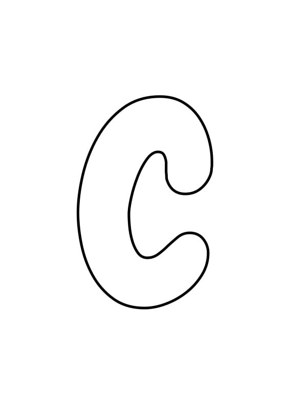 Bubble Letter C 19 Free Printable Styles