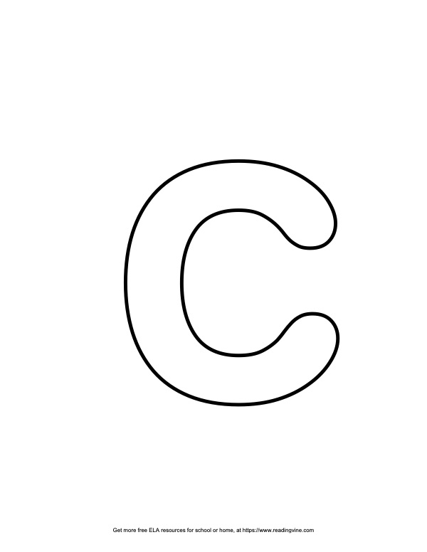 Bubble Letter C 19 Free Printable Styles
