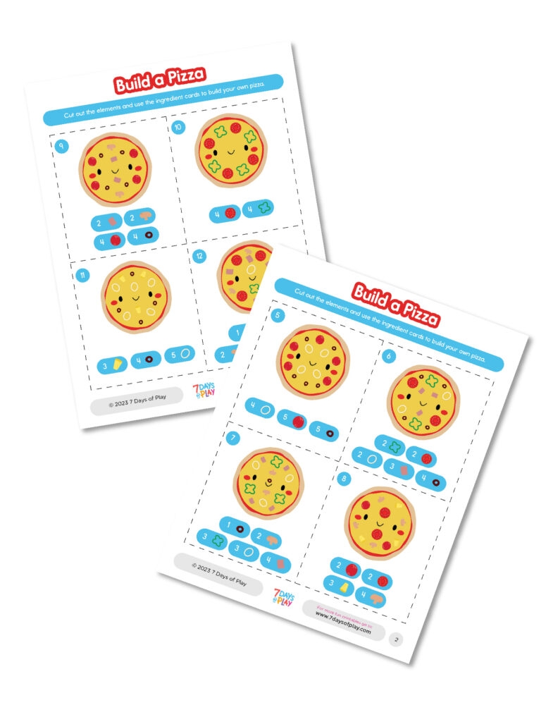 Build A Pizza Printable For Kids 7 Days Of Play
