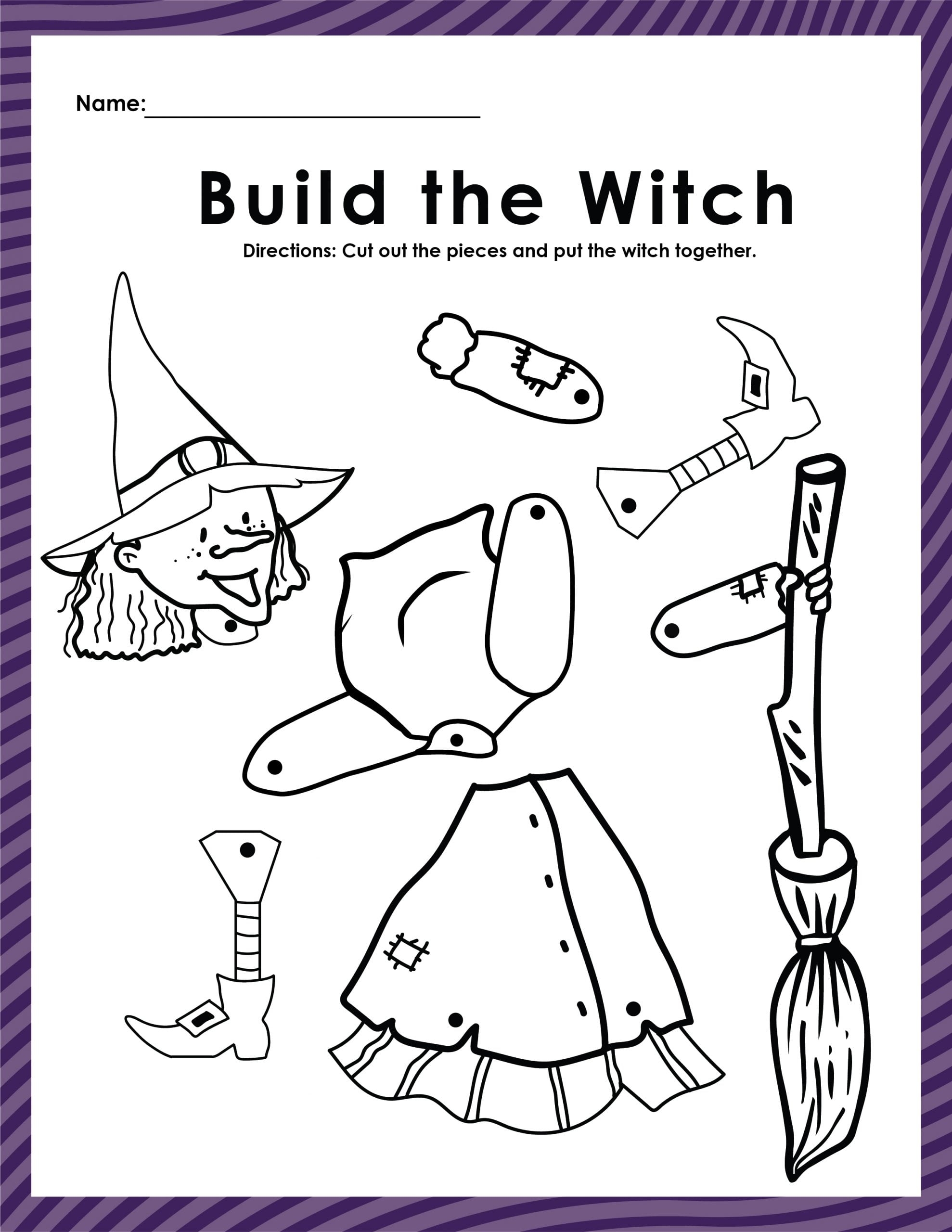 Build A Witch Printable Free Printable
