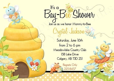 Bumble Bee Baby Shower Invitations FREE Printable Baby Shower 