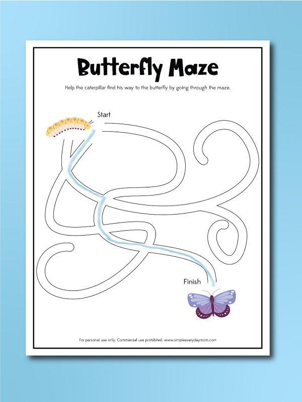 Butterfly Activity Sheets For Kids Free Printable 